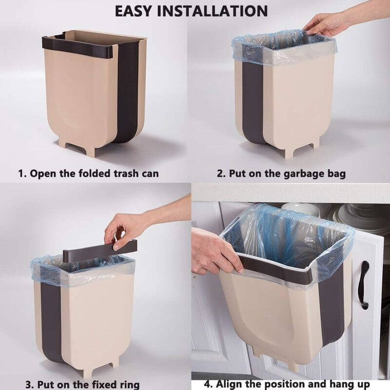 Kitchen Cabinet Foldable Trash Can