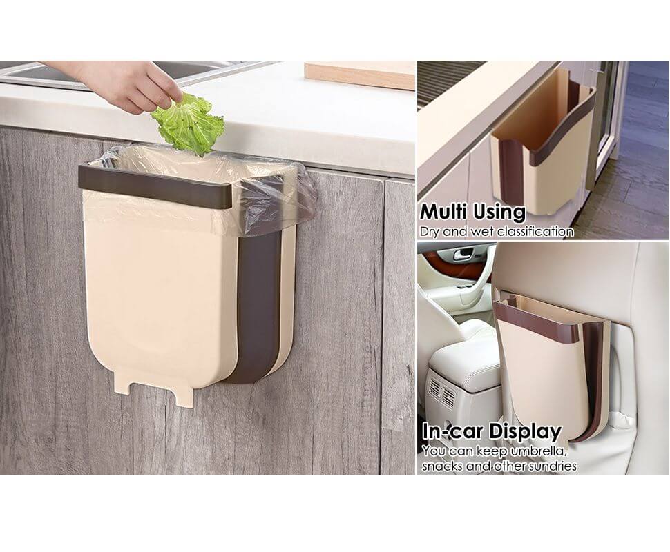 Kitchen Cabinet Foldable Trash Can