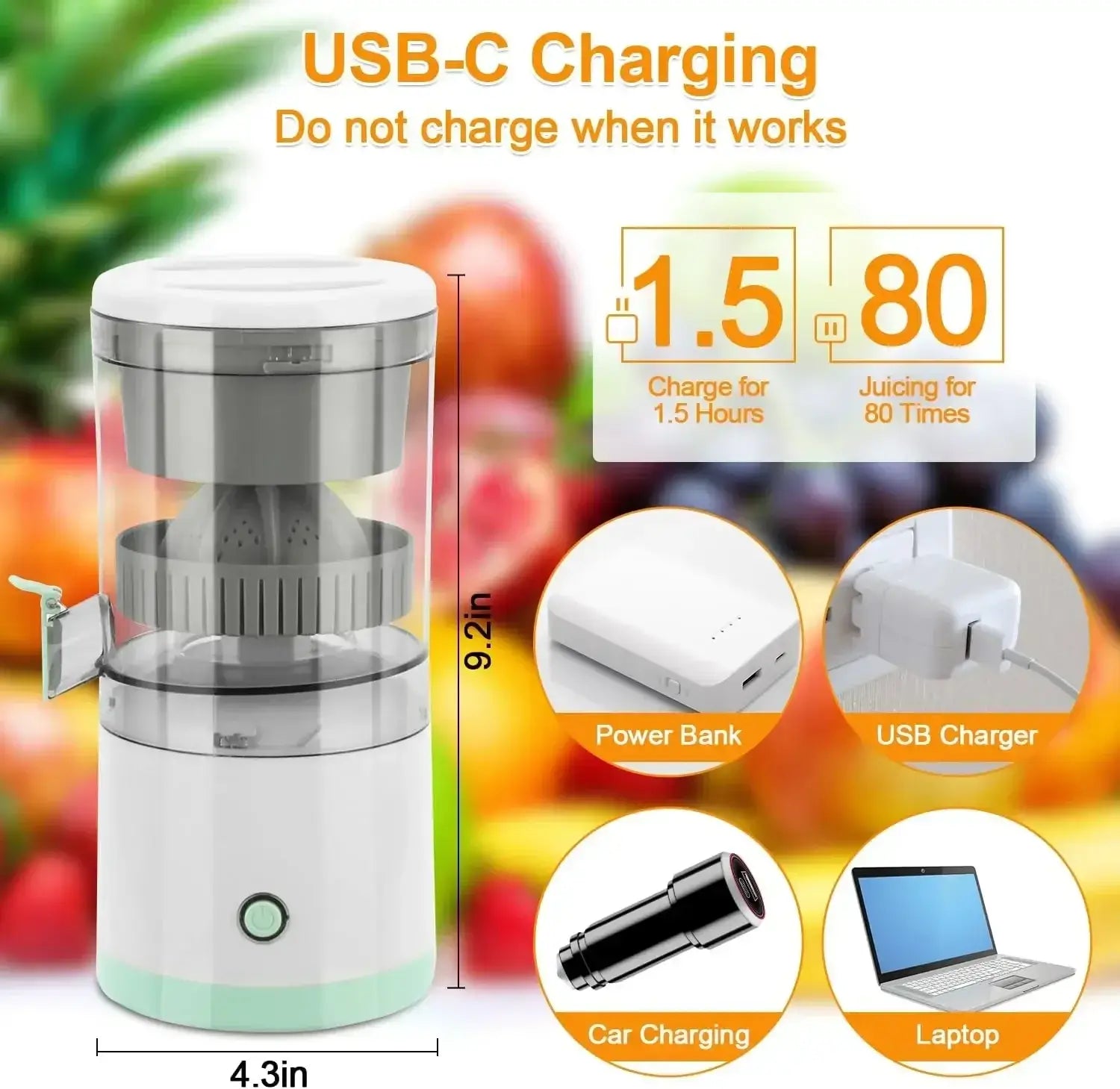 Portable Electric Juicer USB Charging