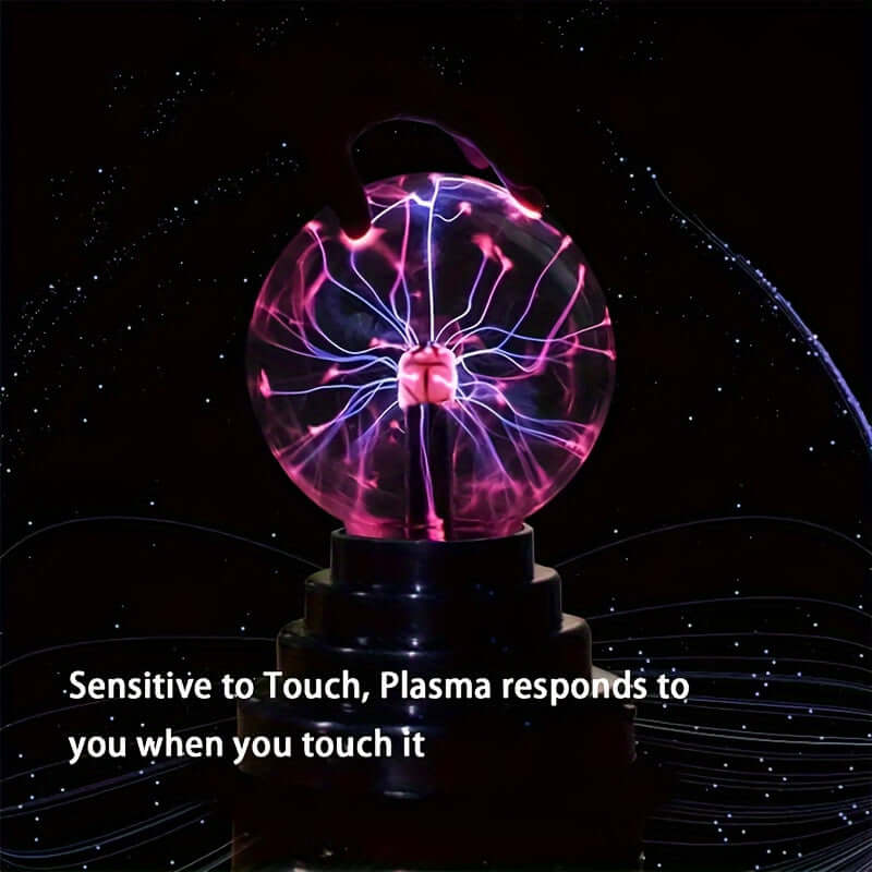 1pc Plasma Ball Light, 12.7 Cm, Touch And Sound Activated Lightning Globe