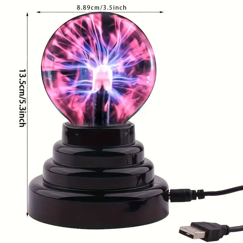 1pc Plasma Ball Light, 12.7 Cm, Touch And Sound Activated Lightning Globe