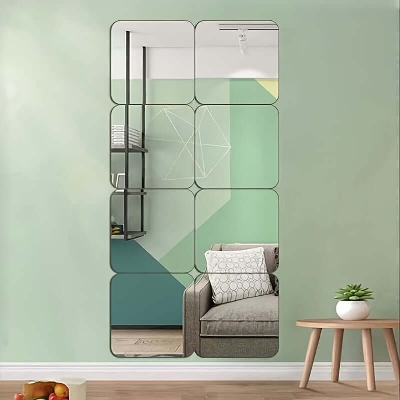 4pcs Set 3D Square Acrylic Mirror