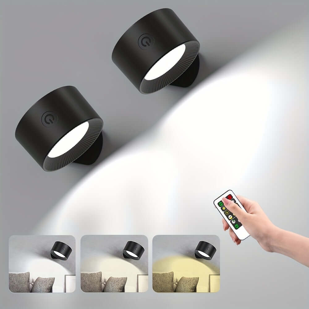 Magnetic 360 Rotation LED Wall Mounted Lamp with Rechargeable Battery