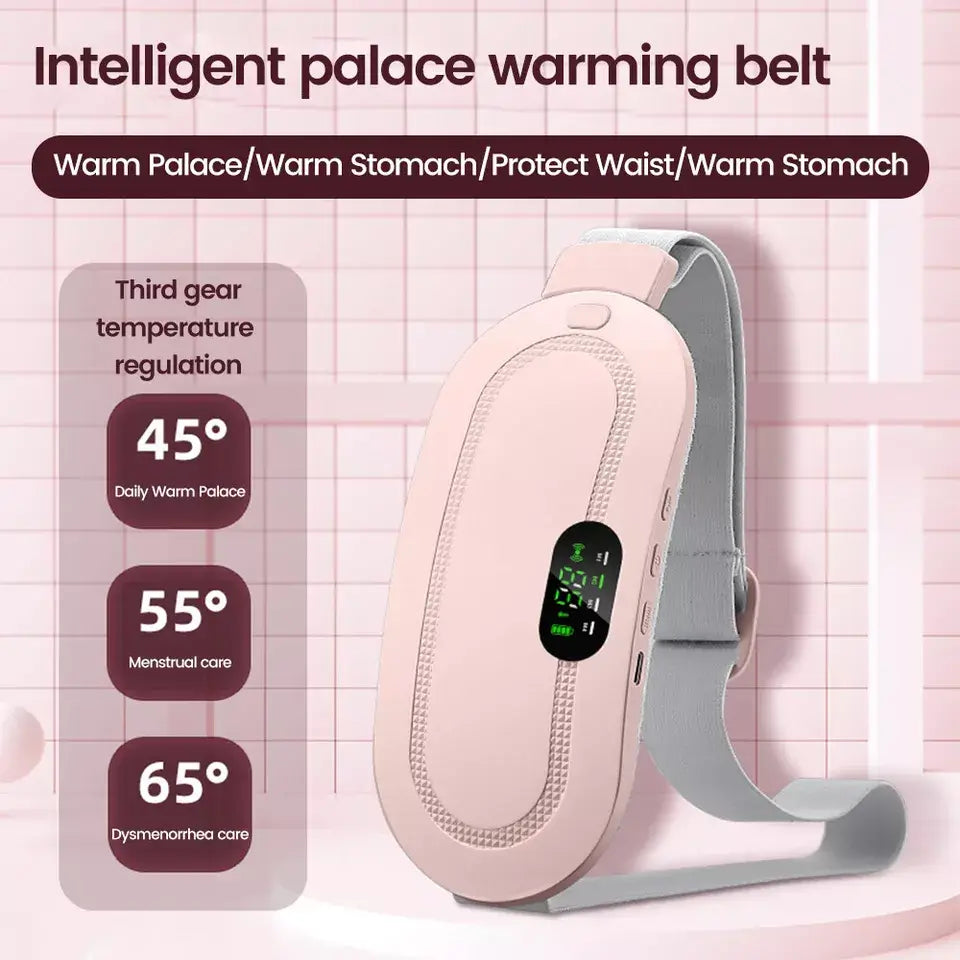 Intelligent warming belt for menstrual pain with adjustable temperature settings and comfort-focused design.